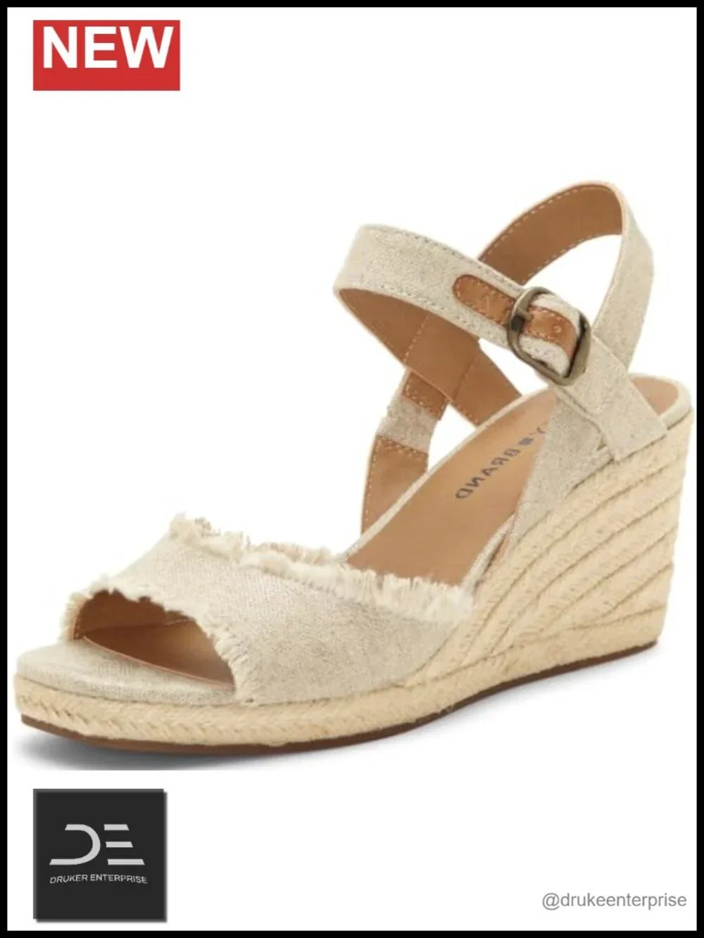 Espadrille Wedge Sandal Ankle Strap Open Toe Jute Wedge Heel
